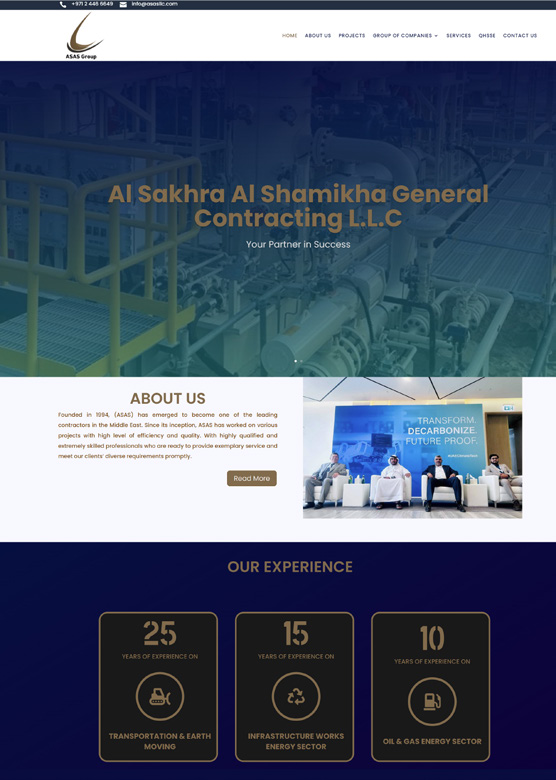 ASAS LLC website front page
