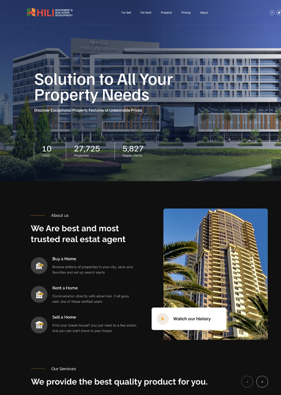 Hili Red website front page